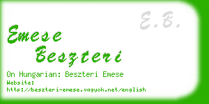 emese beszteri business card